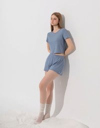Logo Embroidered Basic Casual Shorts