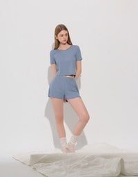 Logo Embroidered Basic Casual Shorts