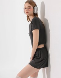 Logo Embroidered Basic Casual Shorts