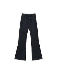 High Waist Drawstring Waist Stretch Knit Flared Sweatpants