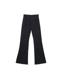 High Waist Drawstring Waist Stretch Knit Flared Sweatpants