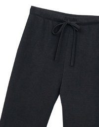 High Waist Drawstring Waist Stretch Knit Flared Sweatpants