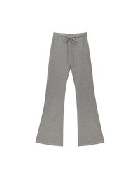 High Waist Drawstring Waist Stretch Knit Flared Sweatpants