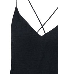 Cooling Fabric Lighweight Crisscross Backless Strappy Padded Mini Dress
