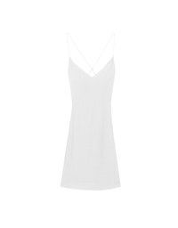 Cooling Fabric Lighweight Crisscross Backless Strappy Padded Mini Dress