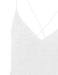 Cooling Fabric Lighweight Crisscross Backless Strappy Padded Mini Dress