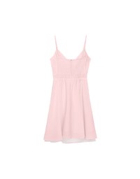 Spaghetti Strap V Neck Twist Detail Flowy Padded Mini Dress
