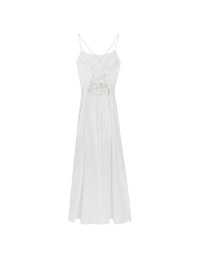 Crisscross Backless Halter Padded Maxi Dress