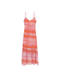 V Neck Tie Dye Spaghetti Strap Padded Maxi Dress