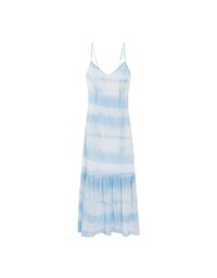 V Neck Tie Dye Spaghetti Strap Padded Maxi Dress