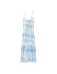 V Neck Tie Dye Spaghetti Strap Padded Maxi Dress
