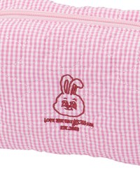 【Lyra & Toby】Embroidered Quilted Check Makeup Pouch