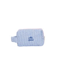 【Lyra & Toby】Embroidered Quilted Check Makeup Pouch