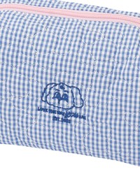 【Lyra & Toby】Embroidered Quilted Check Makeup Pouch