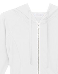 Cooling Fabric Fitted Zip-Up Hooded Jacket with Pockets Detail