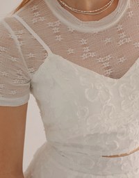 Floral Textured Spaghetti Strap Cami Padded Top with Matching High Waist Shorts Set Wear
