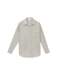 Cooling Fabric Lightweight Oversized Blouse with Pocket Detail