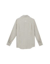 Cooling Fabric Lightweight Oversized Blouse with Pocket Detail