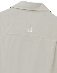 Cooling Fabric Lightweight Oversized Blouse with Pocket Detail