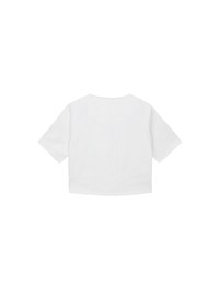 Tailored V Neck Button Front Short Sleeve Cropped Blazer Top