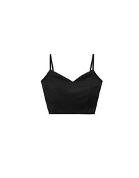 V Neck Sculpting Spaghetti Strap Cami Padded Top with Clean Back Design