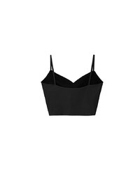V Neck Sculpting Spaghetti Strap Cami Padded Top with Clean Back Design