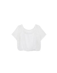 Faux 2 Piece Layered Mesh Short Sleeve Top with Soft Knit Texture