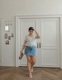 Sheer Ruched Drawstring Layered Camisole Top