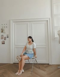 Sheer Ruched Drawstring Layered Camisole Top
