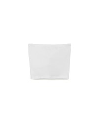 Air Space Logo Embroidered Ribbed Cropped Padded Tube Top