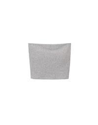 Air Space Logo Embroidered Ribbed Cropped Padded Tube Top