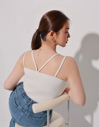 【AiR 2.0】Double Spaghetti Strap V Neck Open Back Bra Top
