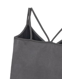 【AiR 2.0】Double Spaghetti Strap V Neck Open Back Bra Top