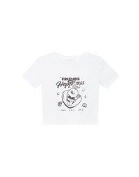 【Lyra & Toby】Printed Lyra Short Sleeve Graphic Cropped Tee
