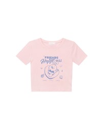 【Lyra & Toby】Printed Lyra Short Sleeve Graphic Cropped Tee