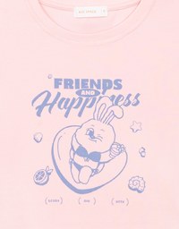 【Lyra & Toby】Printed Lyra Short Sleeve Graphic Cropped Tee