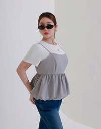 Logo Embroidered Short Sleeve Basic Fitted Tee