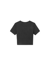 Logo Embroidered Short Sleeve Basic Fitted Tee
