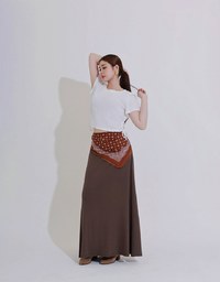Waffle Knit Side Drawstring Short Sleeve Top