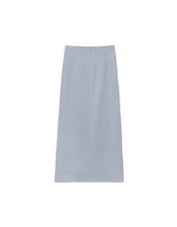 AIRY HOURGLASS Cooling Front Asymmetric Slit Maxi Skirt with Back Pockets