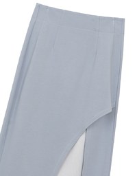 AIRY HOURGLASS Cooling Front Asymmetric Slit Maxi Skirt with Back Pockets