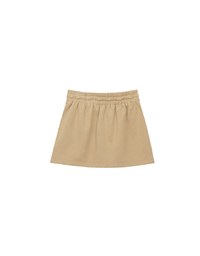 Drawstring Low Waist Cotton Mini Skirt with Side Pockets