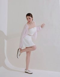 涼感CEO 抓褶傘襬短裙