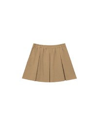 Tailored A Line Pleated Mini Skirt with Wide Waistband Detail