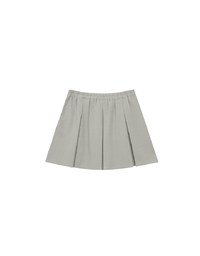 Tailored A Line Pleated Mini Skirt with Wide Waistband Detail