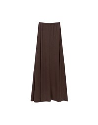 Logo Embroidered Slim Fit Flared Maxi Skirt