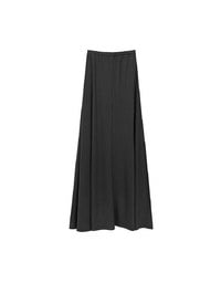 Logo Embroidered Slim Fit Flared Maxi Skirt