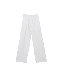 Cooling Fabric Lighweight High Waist Wide Leg Pants with Pleated Front Detail