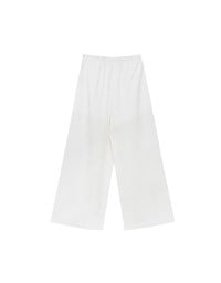 Front Slit Flowy Pleated Wide Leg Pants