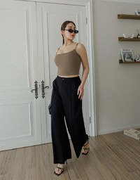 AIRY HOURGLASS Relaxed Fit Wide Leg Pants with Seam Detail